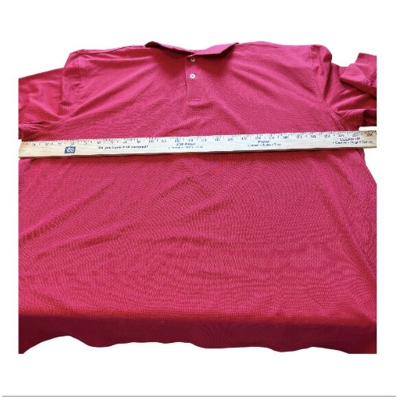Member's Mark Men's Classic Fit Stretch Cotton Long Sleeve Pique Polo Red XXL - Picture 11 of 11